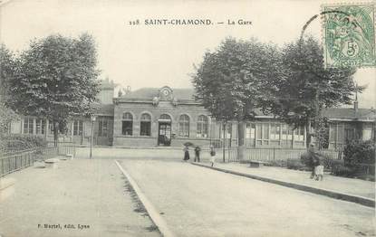 .CPA  FRANCE 42  "St Chamond, La gare"