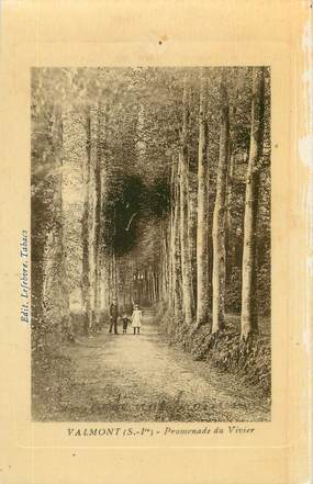 .CPA  FRANCE 76 " Valmont, Promenade du Vivier"