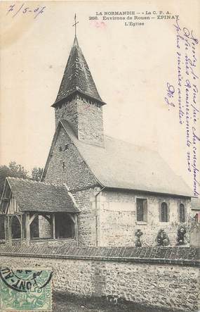 .CPA FRANCE 76 "Epinay, L'église"