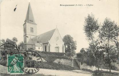 .CPA FRANCE 76 "Bracquemont, L'église"