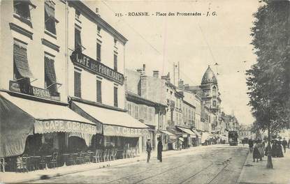 .CPA  FRANCE 42 " Roanne, Place des Promenades"