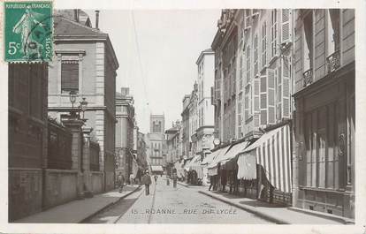 .CPSM  FRANCE 42 " Roanne, Rue du Lycée  "