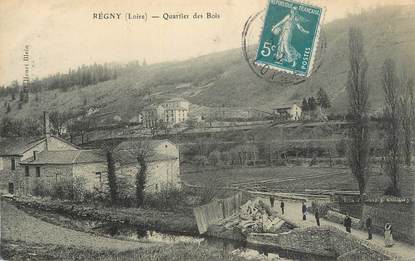 .CPA  FRANCE 42 " Régny, Quartier des bois"