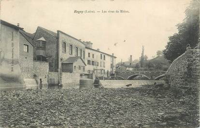 .CPA  FRANCE 42 " Régny, Les rives de Rhins"