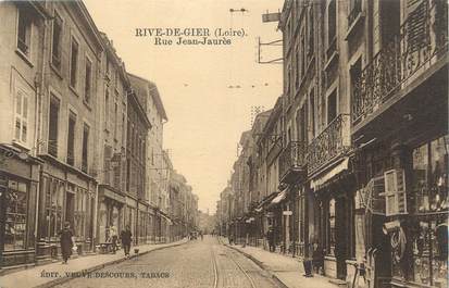 .CPA  FRANCE 42 " Rive de Gier, Rue Jean Jaurès"