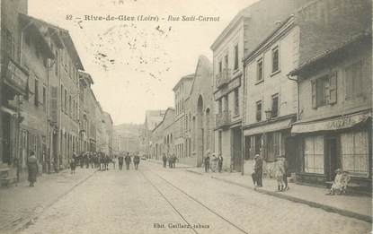 .CPA  FRANCE 42 " Rive de Gier, Rue Sadi Carnot"