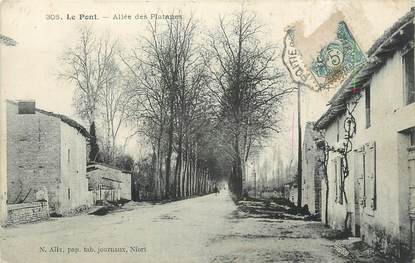 .CPA  FRANCE 79 "Le Pont, Allée des platanes"