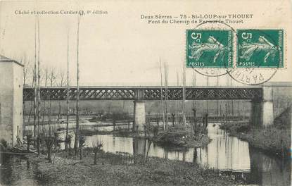.CPA  FRANCE 79  " St Loup sur Thouet, Pont du chemin de fer"