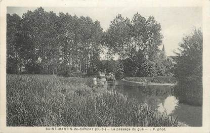 .CPA  FRANCE 79  "  St Martin de Sanzay, Le passage du Gué"