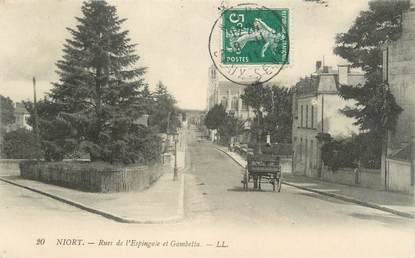 .CPA  FRANCE 79  "  Niort, Rues de l'Espingole et Gambetta"