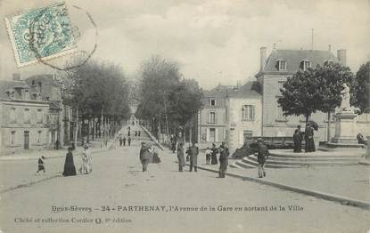 .CPA  FRANCE 79  "  Parthenay, Avenue de la gare "