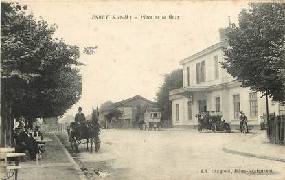 CPA FRANCE 77  "Esbly, Place de la Gare"