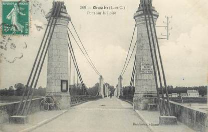 . CPA  FRANCE 41 " Onzain, Pont sur la Loire"