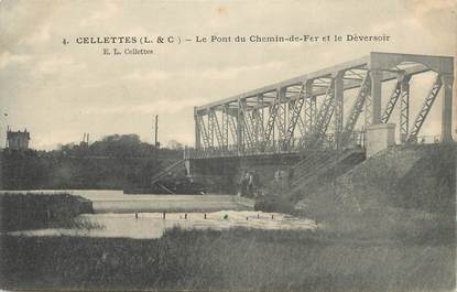 . CPA  FRANCE 41 " Celettes, Le pont du chemin de fer et le déversoir"