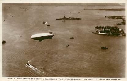 CPA USA "New York, Ellis Island" / DIRIGEABLE / AVIATION