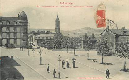 . CPA  FRANCE 12 "Decazeville, L'Hôtel de France et l'église"