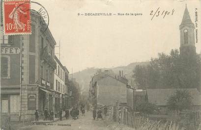 . CPA  FRANCE 12 "Decazeville, Rue de la gare"