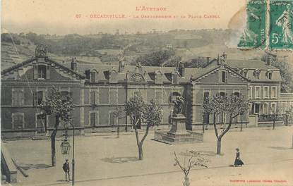 . CPA  FRANCE 12 "Decazeville, La Gendarmerie et la Place Cabrol"