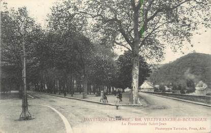 . CPA FRANCE 12 "Villefranche de Rouergue, La promenade St Jean"