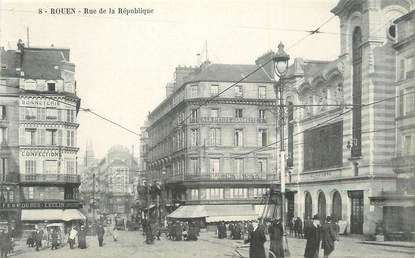 . CPA FRANCE 76 "Rouen, Rue de la République"