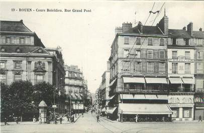 . CPA FRANCE 76 "Rouen, Cours Boïeldieu, Rue Grand Pont"