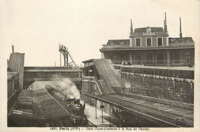 . CPA  FRANCE 75 "Gare Ouest-Ceinture rue de Vanves 14ème" / TRAIN