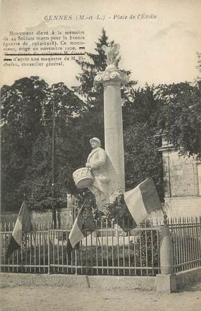. CPA  FRANCE  49  " Gennes, Le monument aux morts"