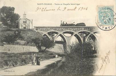 .CPA FRANCE 13 "St Chamas, Viaduc et chapelle St Léger"