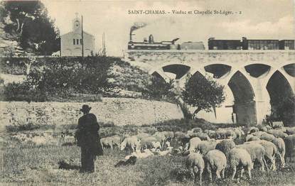 .CPA FRANCE 13 "St Chamas, Viaduc et chapelle St Léger "