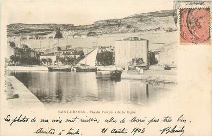 .CPA FRANCE 13 "St Chamas, Vue prise du port de la Digue"