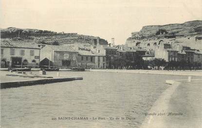 .CPA FRANCE 13 "St  Chamas, Le port vue de la digue"