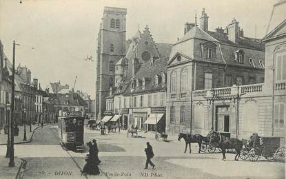 .CPA  FRANCE 21 "  Dijon, Place Emile Zola"/ TRAM