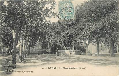 . CPA  FRANCE  26 "Nyons, Le Champ de Mars  "