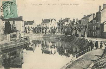 . CPA  FRANCE  45 "Montargis, Le canal, le boulevard du rempart"