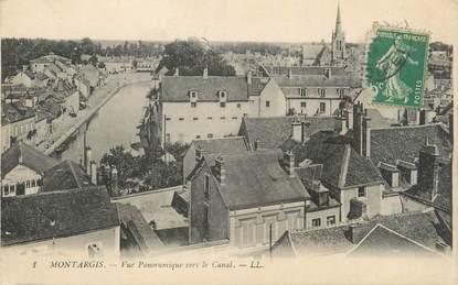 . CPA  FRANCE  45 "Montargis, Vue panoramique vers le canal"