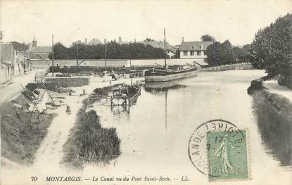 . CPA  FRANCE  45 "  Montargis,  Le canal vu du pont St Roch"