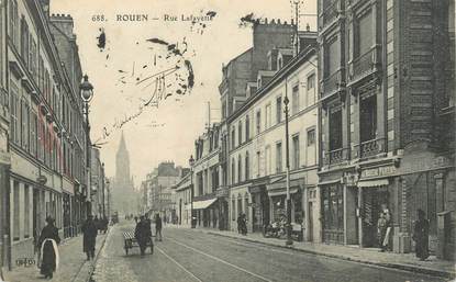 . CPA  FRANCE  76 " Rouen, Rue Lafayette  "