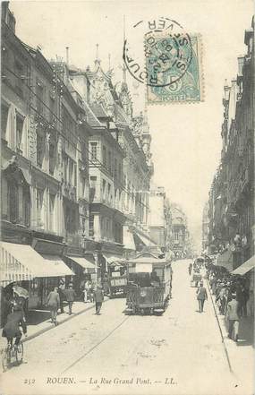 . CPA  FRANCE  76 " Rouen, Rue du Grand Pont" / TRAM