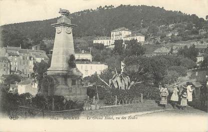 CPA FRANCE 83 "Bormes les Mimosas, Le Grand Hotel, vu des Ecoles"