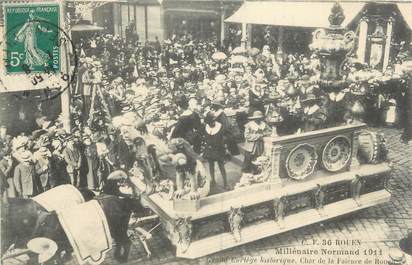 . CPA  FRANCE  76 " Rouen, Le millénaire Normand 1911, grand cortège historique , char de la faïence"