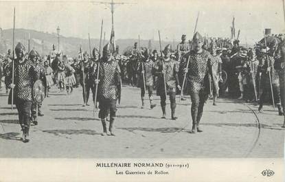 . CPA  FRANCE  76 " Rouen, Millénaire Normand de 1911, les guerriers de Rollon"