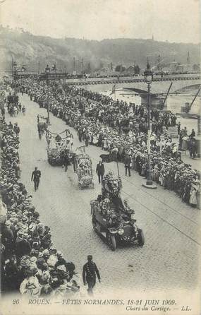 . CPA  FRANCE  76 " Rouen, Fêtes Normandes de 1909,, Chars du cortège"