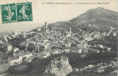 .CPA  FRANCE 06 " La Turbie, Vue générale prise du Mont Bataille"