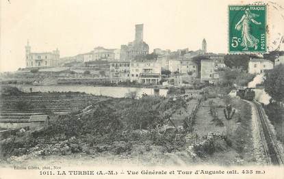.CPA  FRANCE 06 " La Turbie, Vue générale et Tour d'Auguste"