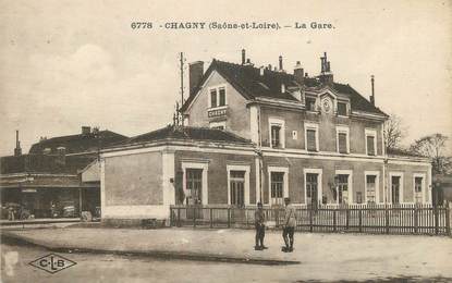 .CPA  FRANCE 71 " Chagny,  La gare  "