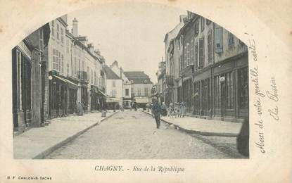 .CPA  FRANCE 71 " Chagny,  Rue de la République"