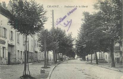 .CPA  FRANCE 71 " Chagny,  Boulevard de la Liberté"