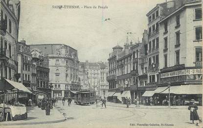 .CPA  FRANCE 42 "St  Etienne, Place du Peuple"