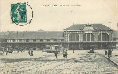 .CPA  FRANCE 42 "St  Etienne, La gare de Châteaucreux"