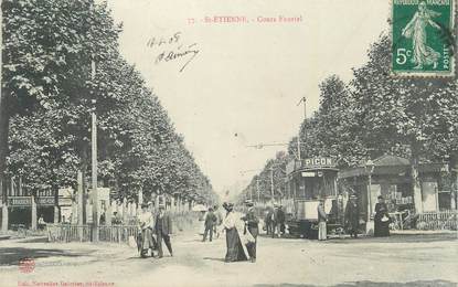 .CPA  FRANCE 42 "St  Etienne,  Cours Fauriel" / TRAM